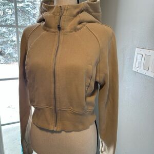 Lululemon Cropped Zip Hoodie - Tan